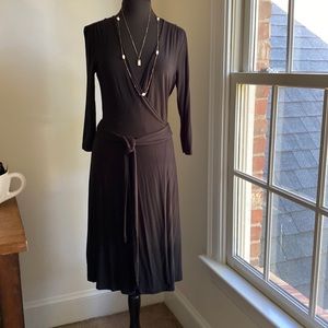 Banana Republic Black Wrap Around Dress